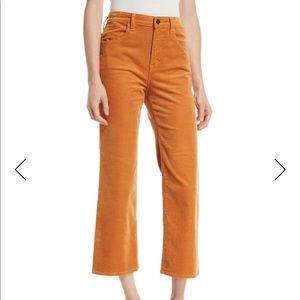 JBrand Joan High-Rise Cropped Corduroy Pants